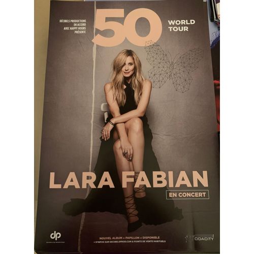 Lara Fabian - 50 World Tour - 40x60cm - Affiche / Poster Envoi En Tube