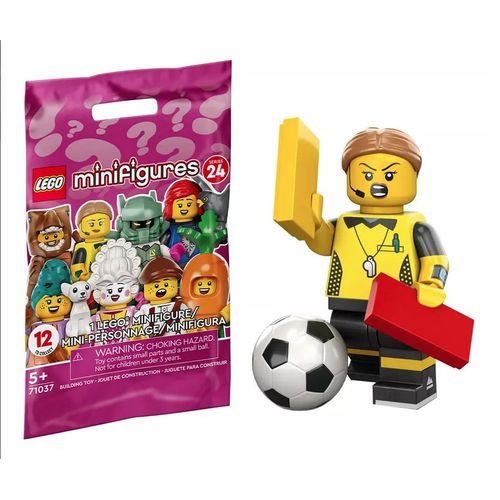 Figurine LEGO Minifigure série 24 : L'arbitre de foot football N°1 / Minifigures 71037