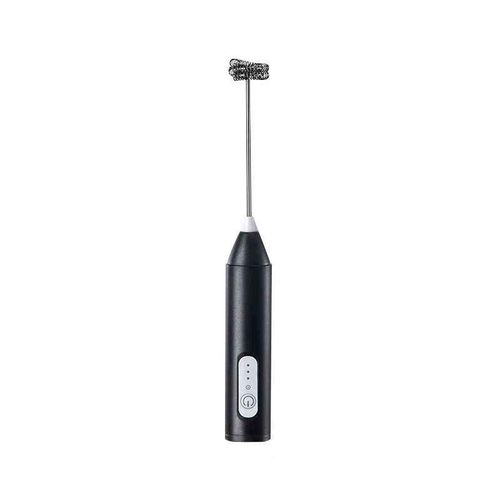 Mousseurs à lait électriques sans fil,Recharge USB,3 vitesses,Mini mélangeur pour café,Cappuccino,fouet - Type black
