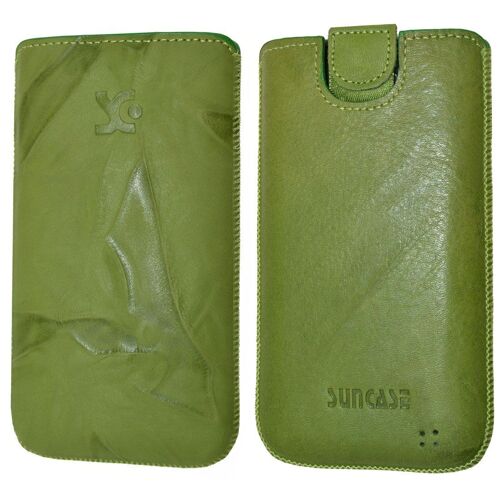Suncase Étui en cuir véritable avec clapet pour LG Optimus L7 II P710