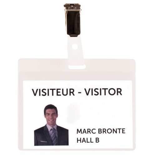 Kit de 25 étiquettes de visite souples en pvc transparent 82,5x103 mm + cartes tarifaires incluses