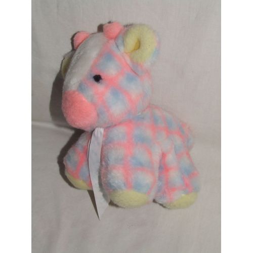 VACHE AJENA ROSE BLEU CARREAUX 20 cm