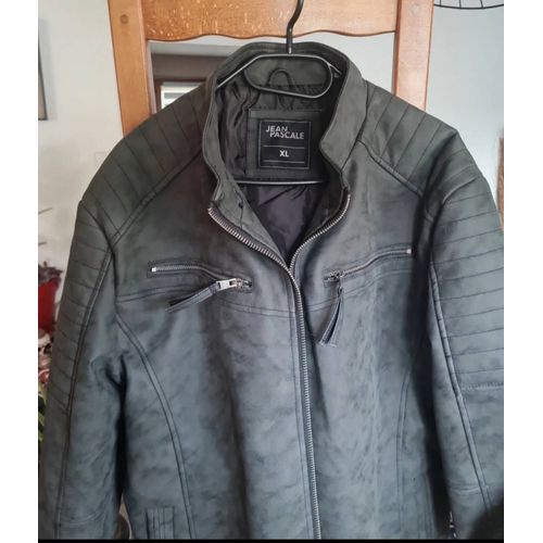 Blouson Cuir Anthracite ( Jean Pascal )