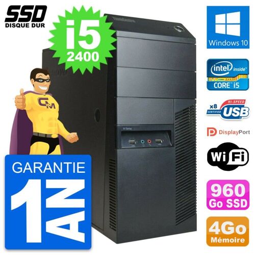 PC Tour Lenovo ThinkCentre M91p Intel i5-2400 RAM 4Go SSD 960Go Windows 10 Wifi