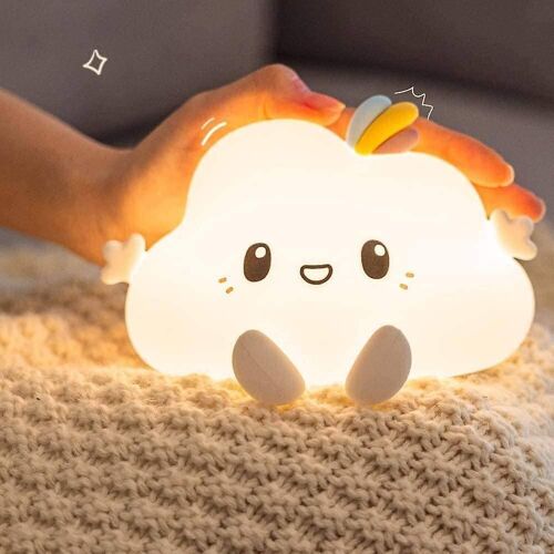 Mignon Cloud Night Light Baby Night Light Enfants Night Light 7 Color Changing Led Portable Cloud Light Usb Rechargeable Battery Cloud Light Bedroom Sl