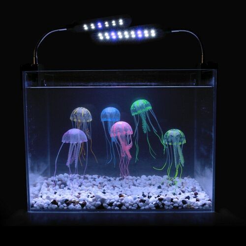 Accessoires Artificiels D'aquarium De Poissons À Méduses Fluorescentes, Décoration D'aquarium À Méduses Vives Simulées