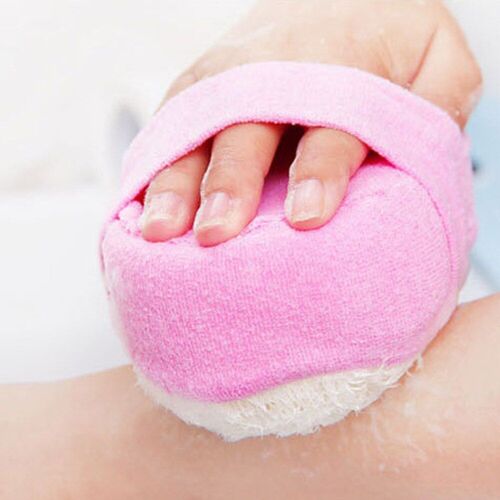 Loofah éponge naturelle boule de bain douche, gommage bain douche lavage corps Pot éponge épurateur brosse de Massage Durable et sain