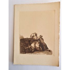 Carte Double Sexy Le Repentir Tardif D'après Lawreince / Non Carte Postale