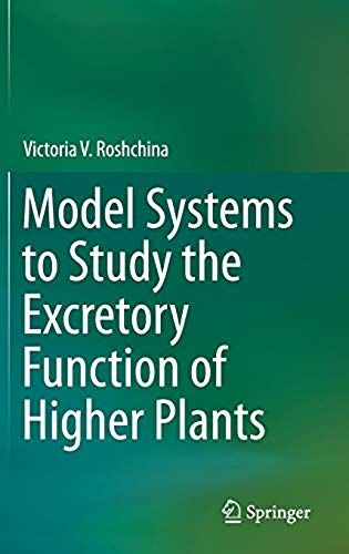 Model Systems To Study The Excretory Function Of Higher Plants