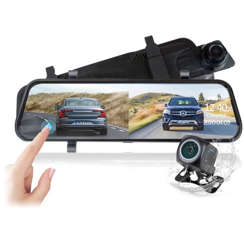 Enregistreur De Rétroviseur De Voiture Mbg Line Mbg Line Hs900 Pro Caméra De Stationnement Sur Route Résolution 2k + Fhd Gps Wifi Angle De Vision De 170 ° Mise Sous Tension Automatique.