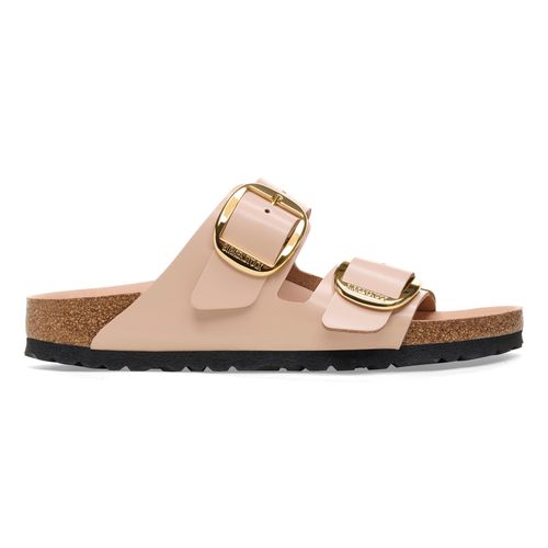 Mules Femme Birkenstock Arizona Big Buckle Natural Leather Patent