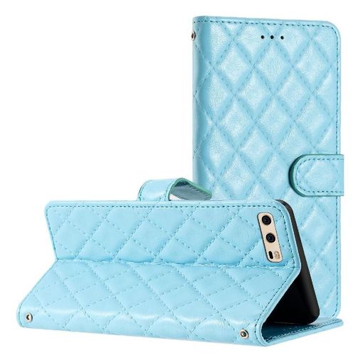 Flip Étui Pour Huawei P10 Bicelle Folio Magnétique Tpu Antichoc Titulaire De Fentes Pour Cartes Portefeuille En Cuir Pu - Bleu