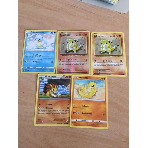 (1804) 3x Sabelette + Sabelette D'alola + Sablaireau (Pokemon)