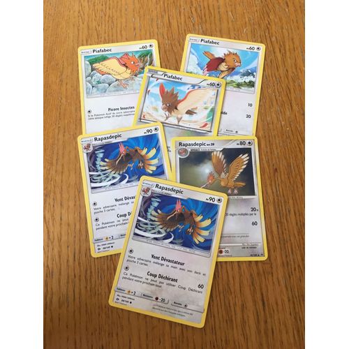 (1802) 3x Piafabec + 3x Rapasdepic Pokemon