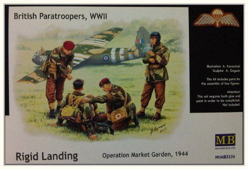 135 British Paratroopers, Wwii - Operation Market Garden 1944 Rigid Landing - 4 Figures