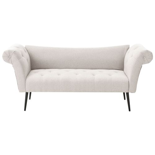 Chaise Longue Nantilly Tissu Beige Clair