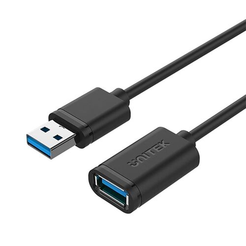 UNITEK Y-C458GBK Câble d'extension USB 3.0 A mâle vers USB A femelle de 1,5 m - Noir