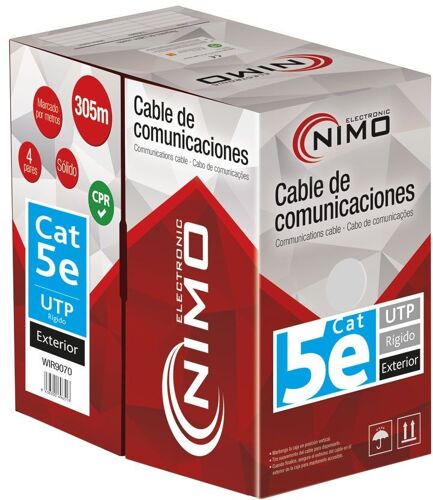Câble UTP extérieur Cat5e CCA NOIR (305m)
