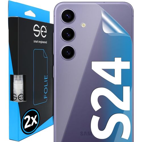 KAL-2X Se® Film De Protection 3D Pour Samsung Galaxy S24 - Arrière Transparent, Auto-Réparateur, Facile À Installer Sans Bulles, Ultra-Clair, Protège Contre Saleté, Rayures, Fabriqué En Allemagne