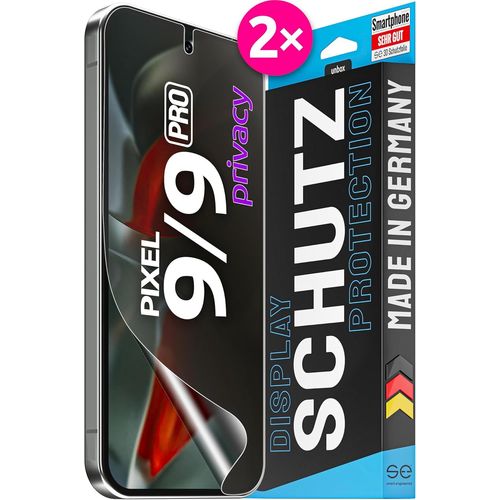 Kal-2x ® Film De Protection 3d Privacy Pour Google Pixel 9/9 Pro Auto-Réparateur Compatible Empreinte & Faceid Installation Sans Bulles Résistant Aux Chocs Et Rayures Fabriqué En Allemagne