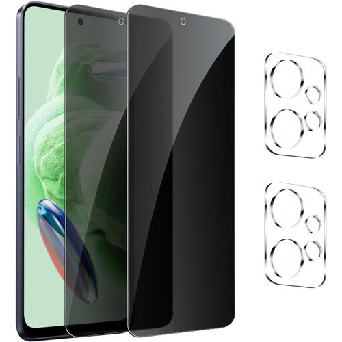 KAL-¿2+2 Pièces¿ Verre Trempé Protection Écran Anti-Espion Pour Xiaomi Redmi Note 12 5G,Film De Protection En Verre Trempé, Anti-Espion,Dureté 9H