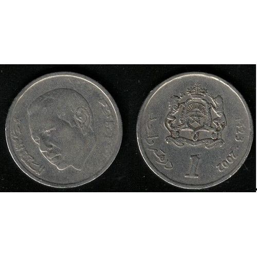 Maroc 2002 Monnaie Coin 1 Dirham Effigie Du Roi Mohammed Vi Su