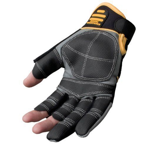 DeWalt FRAMER Gants de travail Demi-doigts Noir/jaune (Import Grande Bretagne)