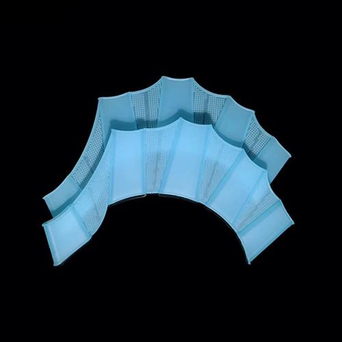 1 Paire De Gants Palmés À La Main Palmes D'entraînement De Natation Hommes Femmes Enfants Type Grenouille Palmes De Natation En Silicone Réglables - Type C162-Blue 2pcs-S #B