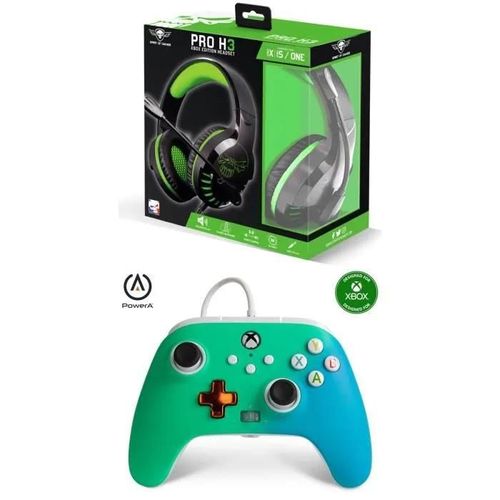 Pack De Gaming - Spirit Of Gamer - Pro H3 - Compatible Xbox One/S/X/Pc - Son Stéréo 2.0 - Couleur Vert