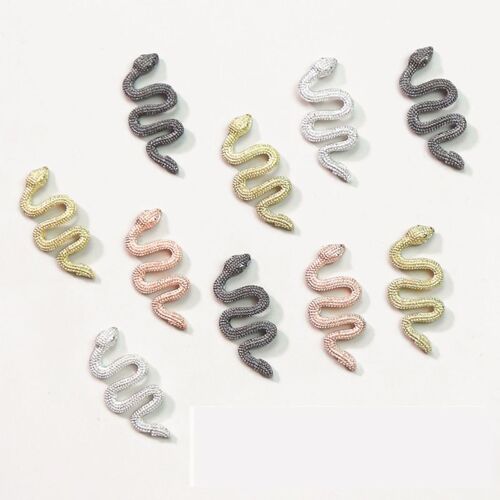 Clous À Ongles 3d En Forme De Serpent, Paillettes Métalliques Pour Manucure, Alliage De Paillettes, Décorations Pour Nail Art 