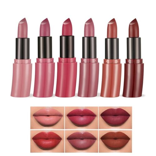 Rouge À Lèvres Mat 6 Pièces, Maquillage Longue Tenue, Tasse Antiadhésive, Ne Se Décolore Pas, Imperméable 