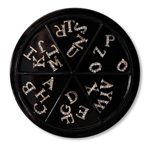 Breloques En Strass Pour Nail Art, Lettres De L'alphabet Scintillantes, Pour La Fabrication De Bijoux, Bricolage, Broderie, A-Z 