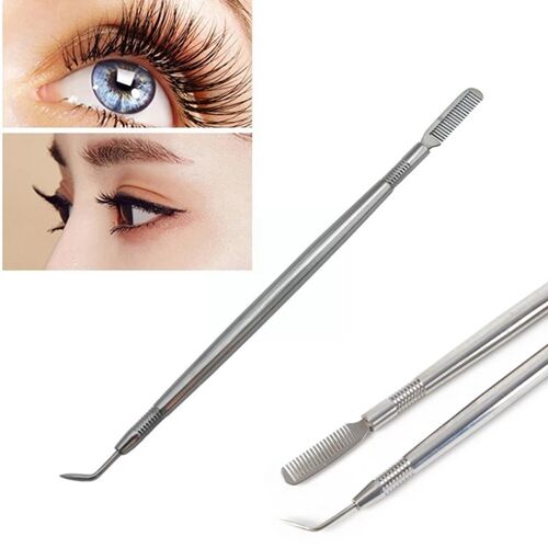 Brosse À Cils Pliable En Métal, Peigne Avec Peigne, Cueilleur De Cils, Séparateur De Maquillage, Mascara Bouclé, Recourbe-Cils 