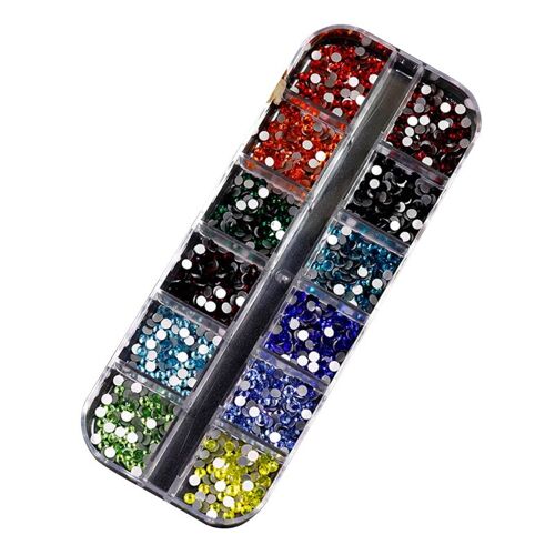 Strass En Cristal Pour Nail Art, Bijoux En Verre Transparent, À Dos Plat, Brillant, Diamant Pour Nail Art, Maquillage Artisanal, Diy 