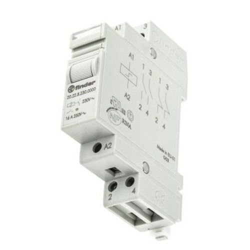 FINDER 20.22 Relais 230Vac step relay 2Cts 16Amp CARRIL 20.22.8.230.000000