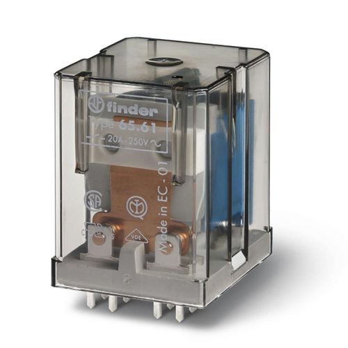 FINDER 65.61 RELE 24VDC 1NA+1NC 20Amp