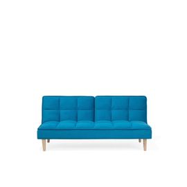Canapé Convertible 3 Places En Tissu Bleu Siljan