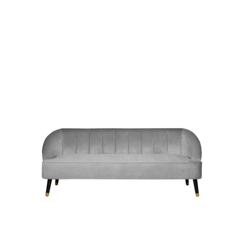 Canapé 3 places en velours gris clair ALSVAG