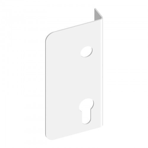 Enjoliveur - serrure en applique verticale GA - blanc - gauche TIRARD