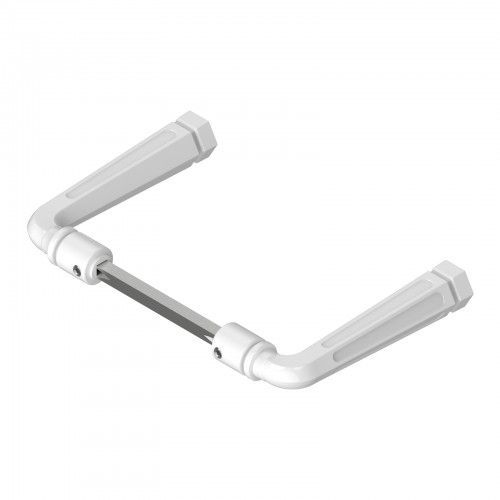 Poignée Double - Aluminium Pour Grille Ou Portail - Blanc Tirard