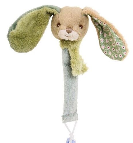 Porte Sucette Attache Tetine Bukowski Lapin Vert Benji