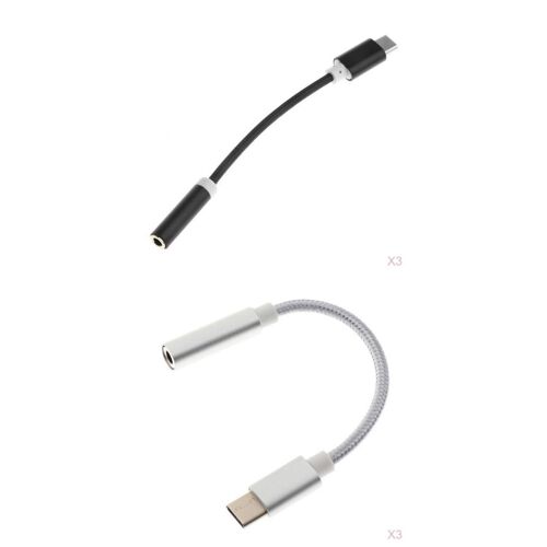 Téléphone De Type C Vers Prise Jack 3,5 Mm Câble D'écouteur Adaptateur Audio Pour Casque Usb C 6x