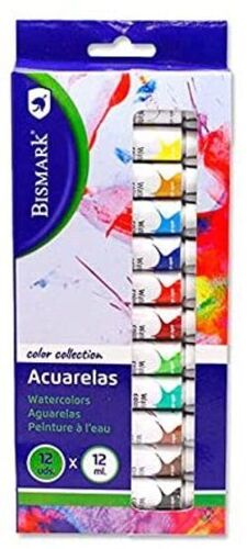 Set Tubes Aquarelle 12 Couleurs X 12 Ml Bismark 327024