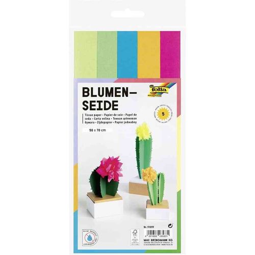 Folia Papier De Soie Mix Fluo, 500 X 700 Mm, Assorti