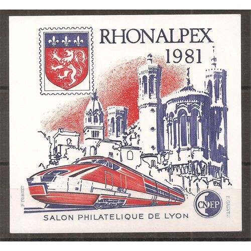 Cnep 02 (1981) Salon Philatélique De Lyon Rhonalpex 81 N** (Cote 10e)