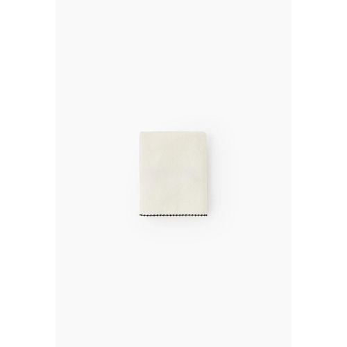 Serviette De Bain À Finition Croquet, En Coton Bio Gots