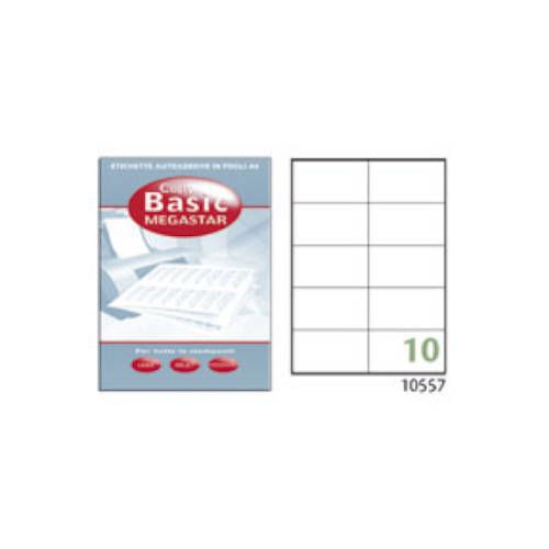 Boite 100 Feuilles Étiquettes Blanches Avec Marges-Laser/Jet D'encre/Photocopieurs-105x57 Mm Mega