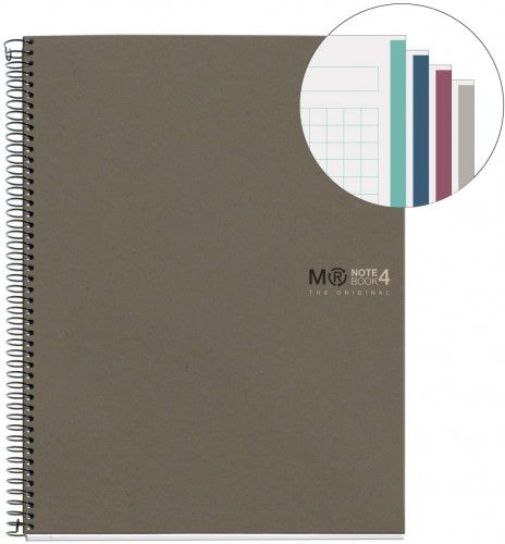 Carnet 100% Recyclé N°4 A5 120 Feuilles Ecogris Miquelrius 6084