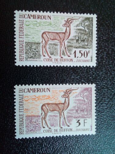 Timbre Cameroun Yt 341 - 343 Kob Ougandais (Kobus Kob). 1962 ( 031212 3 )