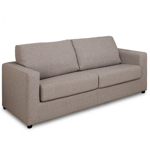Canapé Convertible Primo Ouverture Express 140cm Dossier Moelleux Matelas 14cm Tweed Beige